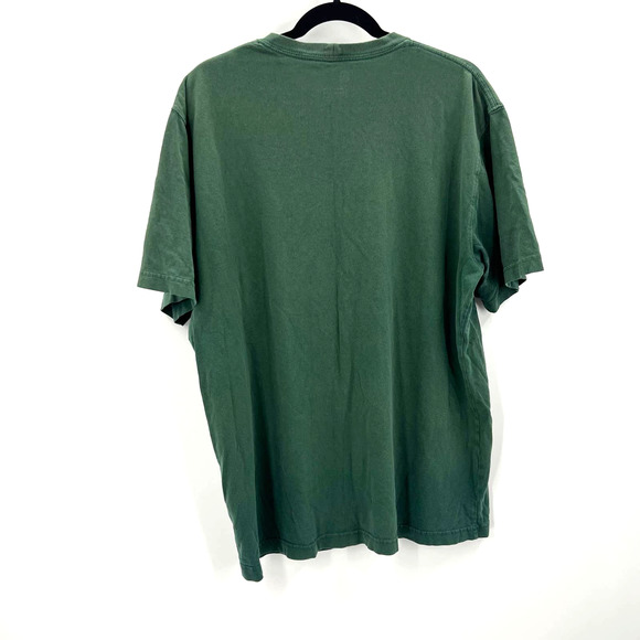 Carhartt Green Distressed Faded Green Short Sleeve Front Pocket TShirt Men Large - Picture 2 of 4
